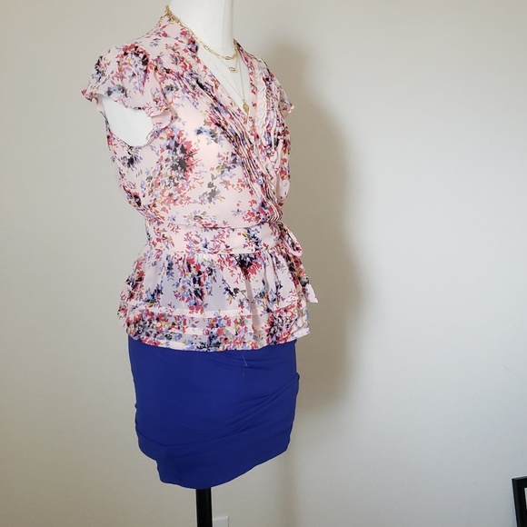 3 for $20 Floral Wrap Top - Picture 3 of 3